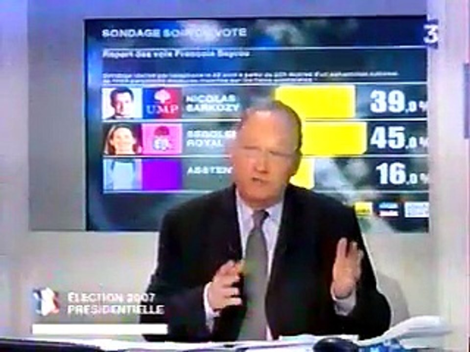 France 3 22 avril 2007 Election Présidentielle 1er tour Partie 1