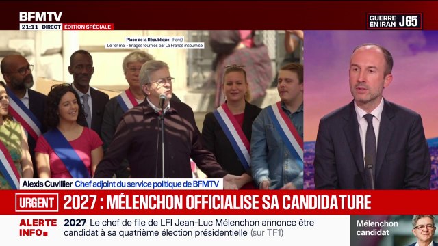 Jean-Luc Mélenchon (LFI) officialise sa candidature à l’élection présidentielle 2027