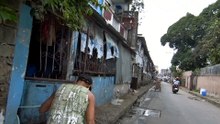 Naive Perspective on Dumalay Street in Quezon City in the Philippines