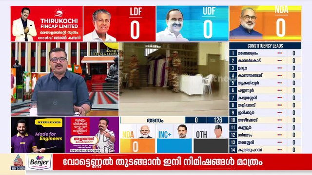 ഇക്കുറി ആദ്യ ട്രെന്‍ഡ് വയനാട്ടില്‍ നിന്ന്? 8 മണിക്ക് പോസ്റ്റല്‍ വോട്ടുകള്‍ എണ്ണിത്തുടങ്ങും