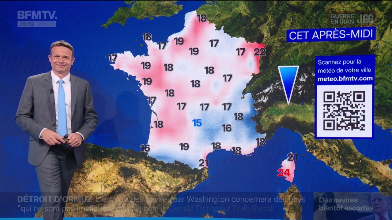 Les orages font leur retour en France, avec des températures sont comprises entre 15°C et 24°C... La météo de ce lundi 4 mai