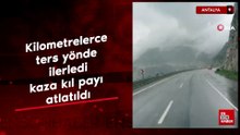 Antalya'da ters yönde ilerleyen araç tehlike saçtı