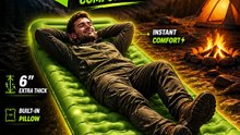 Ultralight Inflating Sleeping Pad with Built-in Pump & Pillow