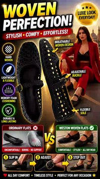 Weston Hand Woven Mary Jane Flats for Women – Cute Comfort Shoes You’ll Wear Daily 😍
