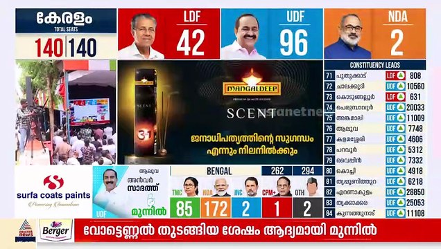 തമിഴ്‌നാട്ടിൽ വിജയ്‌യുടെ ടിവികെ ഭരണത്തിലേക്ക്, എം കെ സ്റ്റാലിൻ മൂന്നാം സ്ഥാനത്തേക്ക്