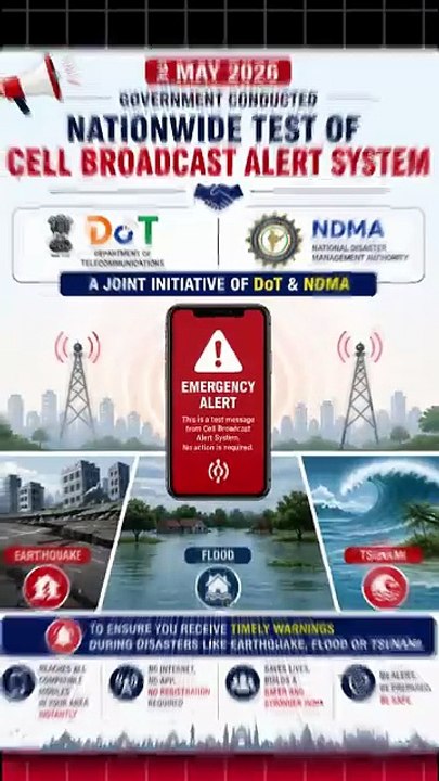भारत सरकार ने Emergency Alert System Test किया !!!