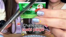 QUI MANGERA LE SUSHI PIÉGÉ 🍣 ?? #sushi #sushipiégé #challenge #besties