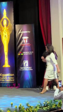 تكريم النجمة السورية سلاف فواخرجي كعضو لجنة تحكيم في ختام الكاثوليكي المصري للسينما