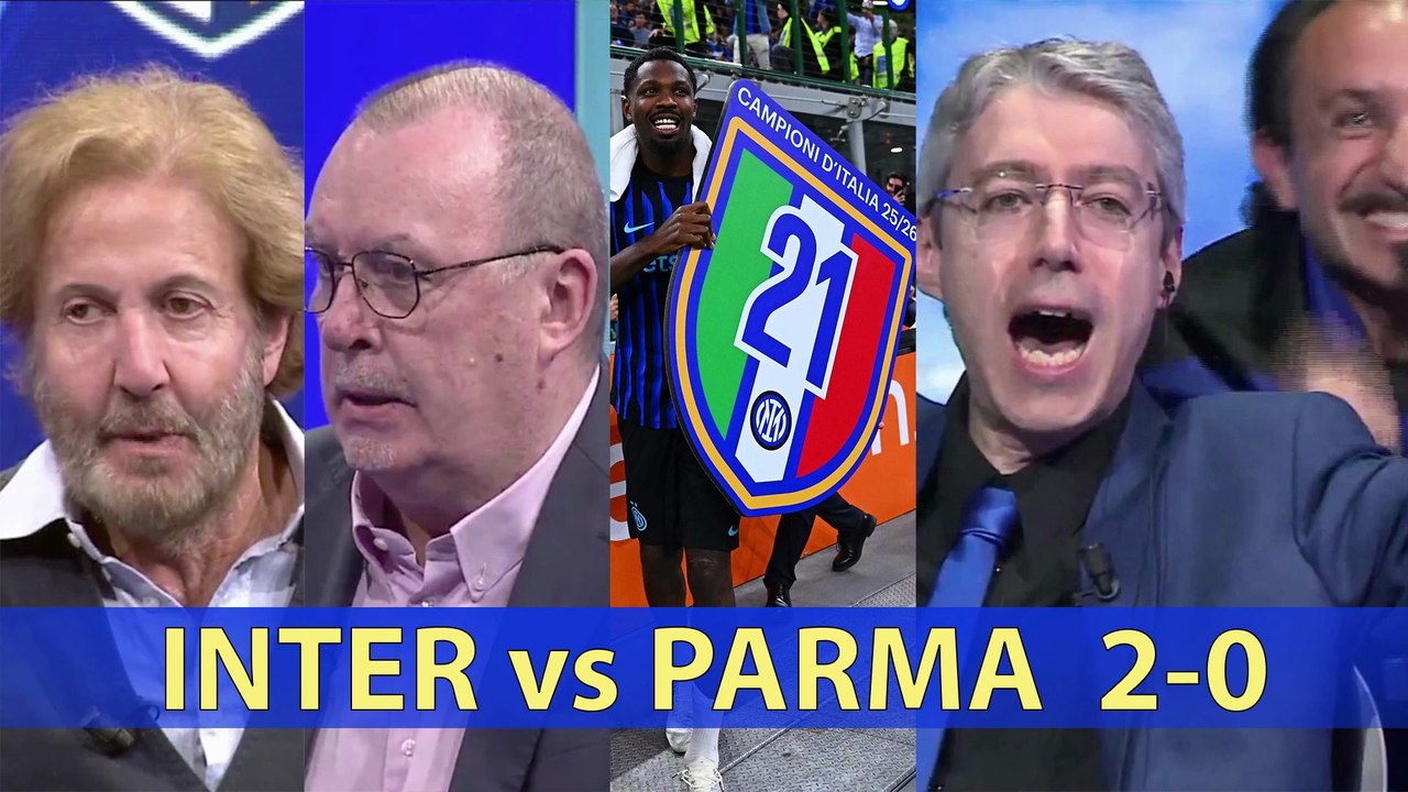 Inter-Parma 2-0 * Paolo Bargiggia: grande merito all'Inter che ha un'identità. Non come Napoli, Juve e Milan che agiscono di pancia.