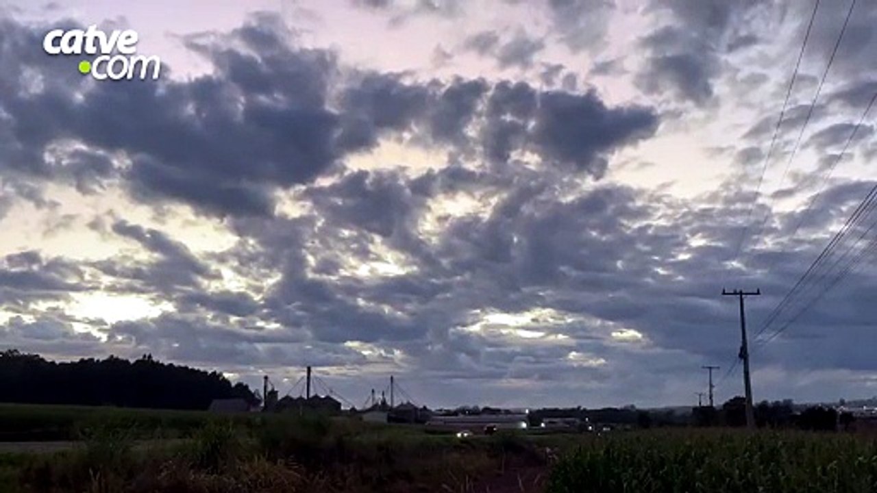 Semana começa com tempo instável em parte do Paraná e temperaturas amenas em Cascavel
