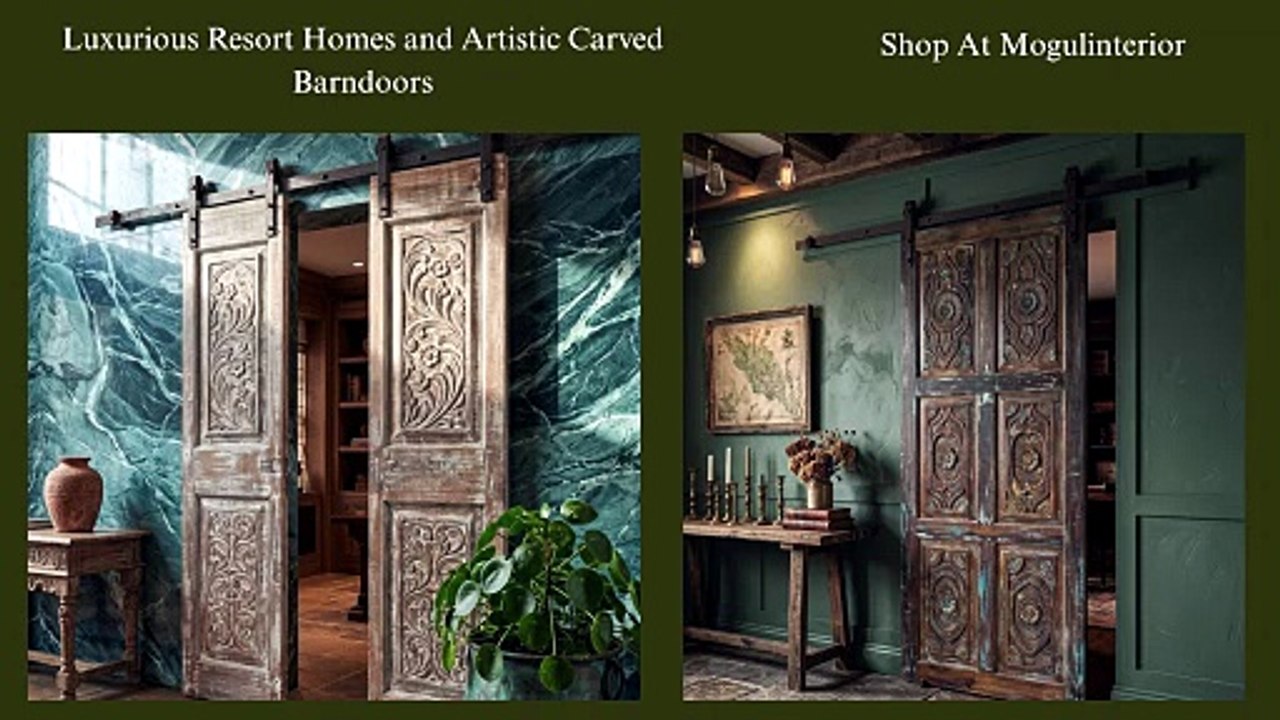 Luxurious Resort Homes and Artistic Carved Barndoors