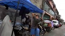 Relaxed Mood on Ma. Luisa Street in Manila City in the Philippines