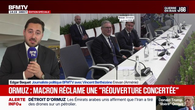Emmanuel Macron appelle à une réouverture concertée entre l'Iran et les États-Unis du détroit d'Ormuz