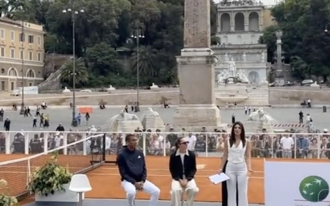 Il sorteggio per gli Internazionali BNL d'Italia in Piazza del Popolo