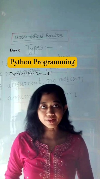 Day 8 Python Programming at TCCI - Types of User Defined Function