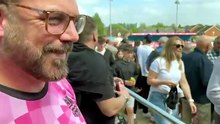 Farnham FC fan before play-off game.