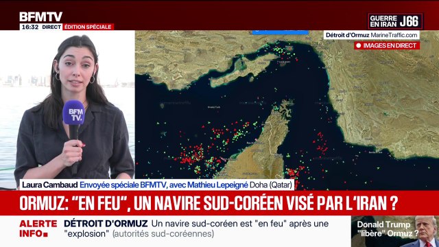 Guerre au Moyen-Orient: un navire sud-coréen en feu après une explosion dans le détroit d'Ormuz