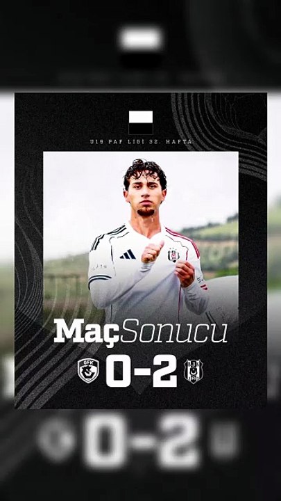 ⏹️ Maç sonucu.  U19 PAF Ligi, 32. Hafta | Gaziantep FK 0:2 Beşiktaş