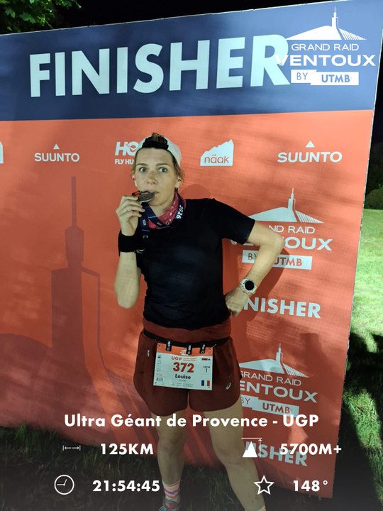 Louise boucle 126 km d'ultrtrail au Ventoux