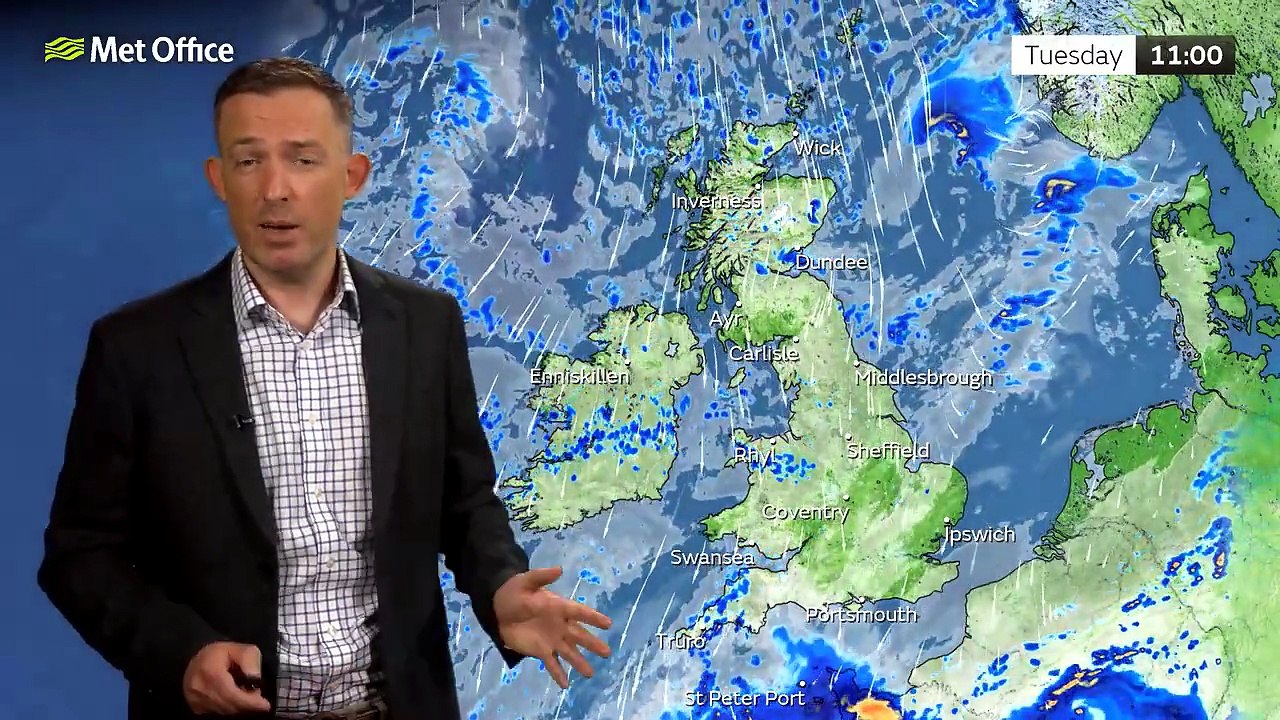 Met Office Monday Evening Weather Forecast 04/05/2026