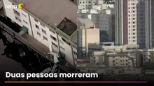 Veja o momento em que avião monomotor cai e bate em prédio residencial em Belo Horizonte