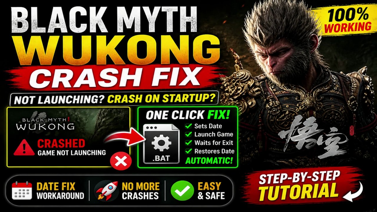Black Myth Wukong Crash Fix (PC) | Game Not Launching complete guide