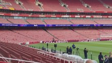 Julián Alvarez entrena con el grupo antes del Arsenal