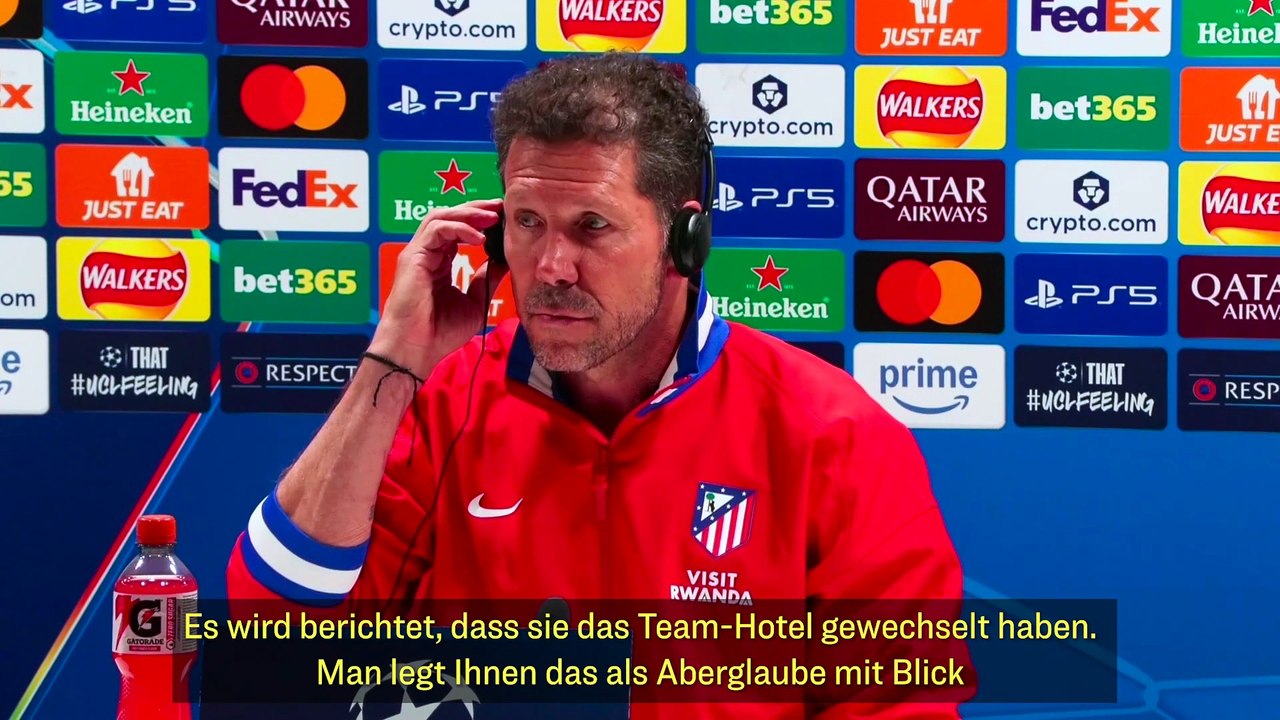 Simeone sorgt für Lacher: 'Wir sind jetzt besser - und das Hotel viel günstiger'