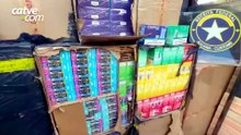 Carga de 10 mil pods é encontrada em fundo falso de caminhão na fronteira