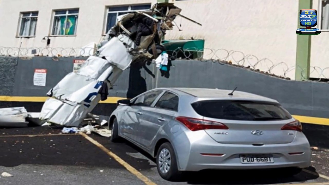 Moment Plane Crashes into Building in Brazil just Minutes after Take-off Killing Pilot n Passengers