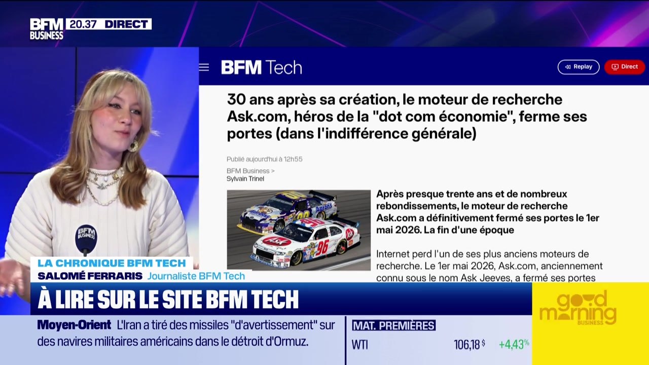 À lire sur le site Tech&Co : 30 ans après sa création, le moteur de recherche Ask.com ferme ses portes (dans l'indifférence générale), par Salomé Ferraris - 04/05