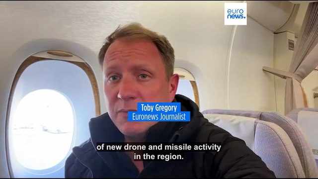 Euronews journalist reports Emirates flight to Dubai held at Heathrow during UAE air strikes