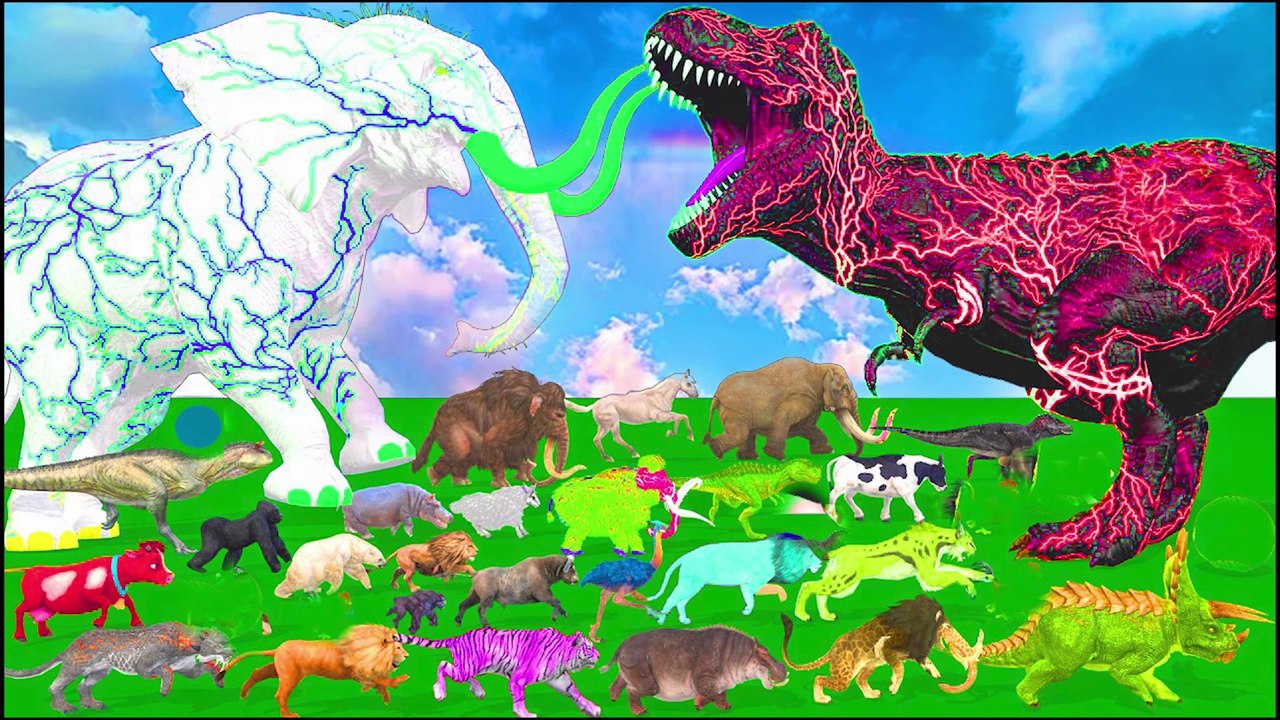 Animal Epic Battle Prehistoric Mammals VS Modern Mammals Size Super Animal Battle Simulator with thumnail