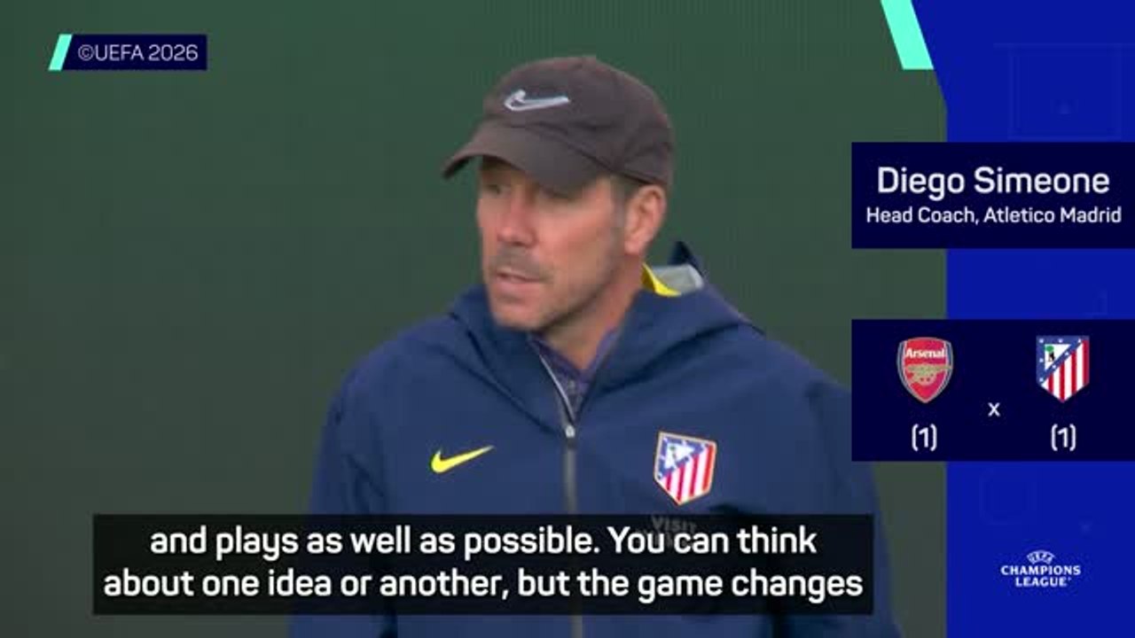 Simeone ready to 'manage Atletico emotions' for second leg v Arsenal