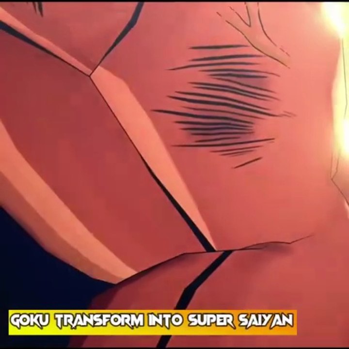 Goku transform into Super Saiyan #goku #supersayajin #freeze #dragonball #dragonballz #vegeta
