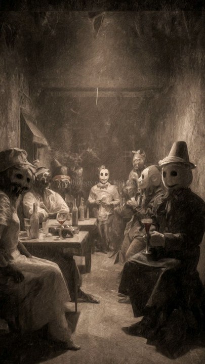 The 1962 Halloween Mystery A 1962 Halloween party where grotesque masks allegedly hid a silent killer. AI generated content
