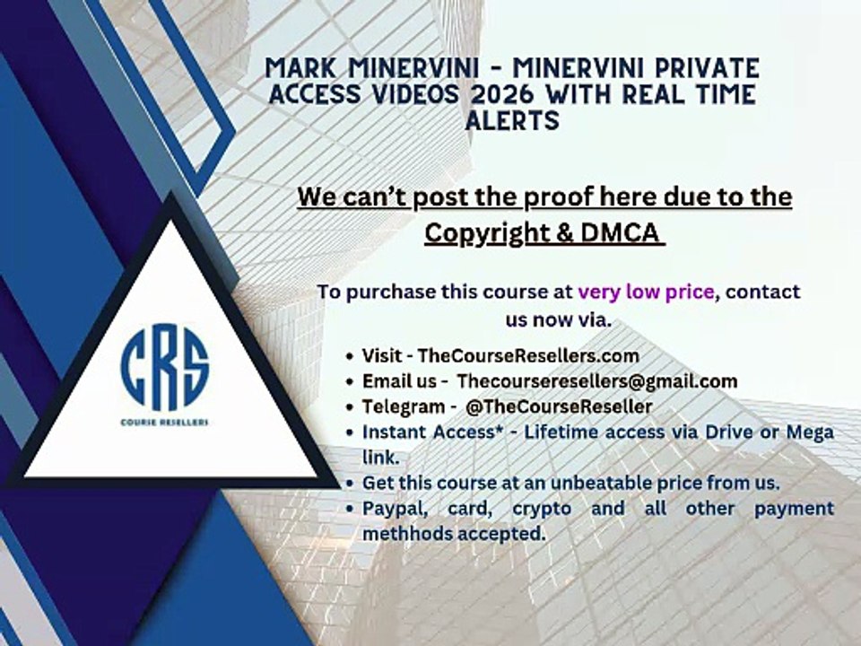 Thecourseresellers.com - Mark Minervini – Minervini Private Access Videos 2026 with Real time alerts