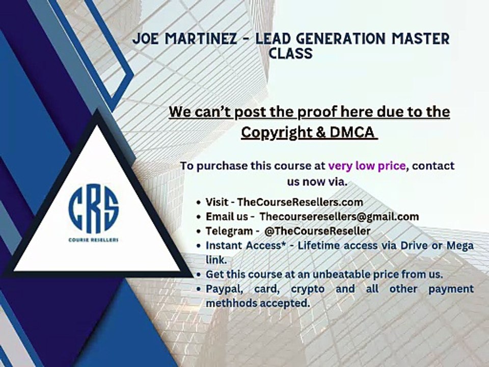 Thecourseresellers.com - Joe Martinez – Lead Generation Master Class