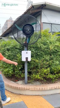 Mingletec BLDC industrial wall mounted mist fan #mingletec #BLDCfan #industrialfan #wallfan #mistfan #outdoor #factory #manufacturer #fyp