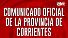 Comunicado oficial de la provincia de Corrientes
