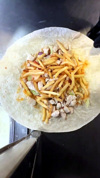 French Tacos Viande & Frites & Sauce Gruyère #BR3 #Tacos #Food #Foodies #Foodlover (3)