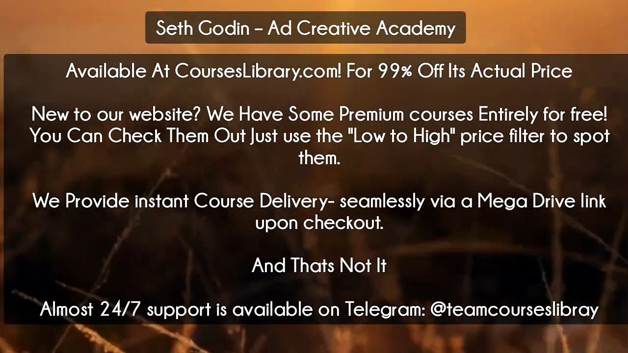 (Courseslibrary.com)Seth Godin – Ad Creative Academy