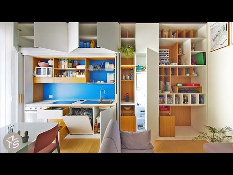 NEVER TOO SMALL: Architect’s Colourful 50’s Small Apartment Italy 39sqm/429sqft