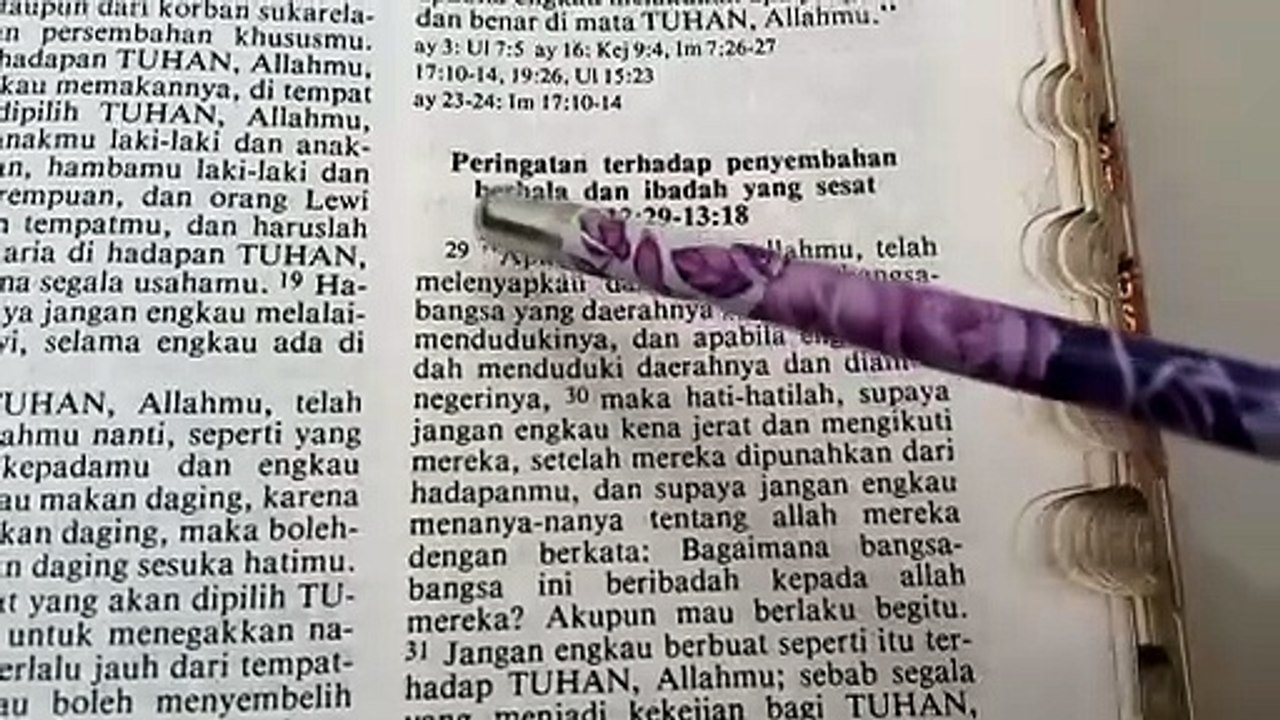Bacaan Alkitab - Peringatan terhadap penyembahan berhala dan ibadah yang sesat