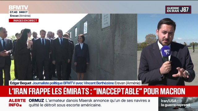 Emmanuel Macron dénonce les frappes iraniennes inacceptables contre les Émirats arabes unis