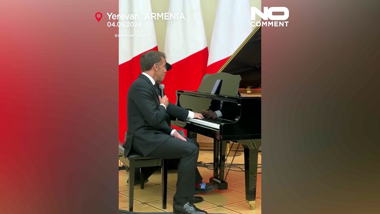 Ο Μακρόν τραγουδά Αζναβούρ, ο Αρμένιος πρωθυπουργός Πασινιάν παίζει ντραμς σε επίσημο δείπνο