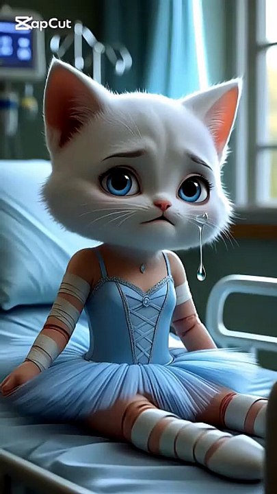 When Dreams Break 💔✨  A Sad Kitten Ballerina’s Silent Struggle 😿