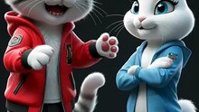 That Moment You Get Outclassed by a 2ft Bunny 😤🐱🐰  Unexpected Showdown