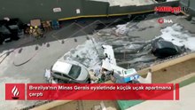 3 katlı apartmana uçak çarptı! Akılalmaz kaza anları kamerada: Ölüler var