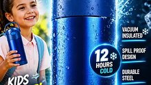 THERMOS FUNTAINER Kids Straw Bottle Insulated | Keeps Drinks Cold 12 Hours 😳🔥